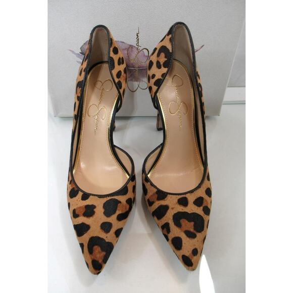 Jessica Simpson Claudette 2 D'Orsay Pumps Heels Leopard Size Right 8 / Left 8.5 - Picture 4 of 6